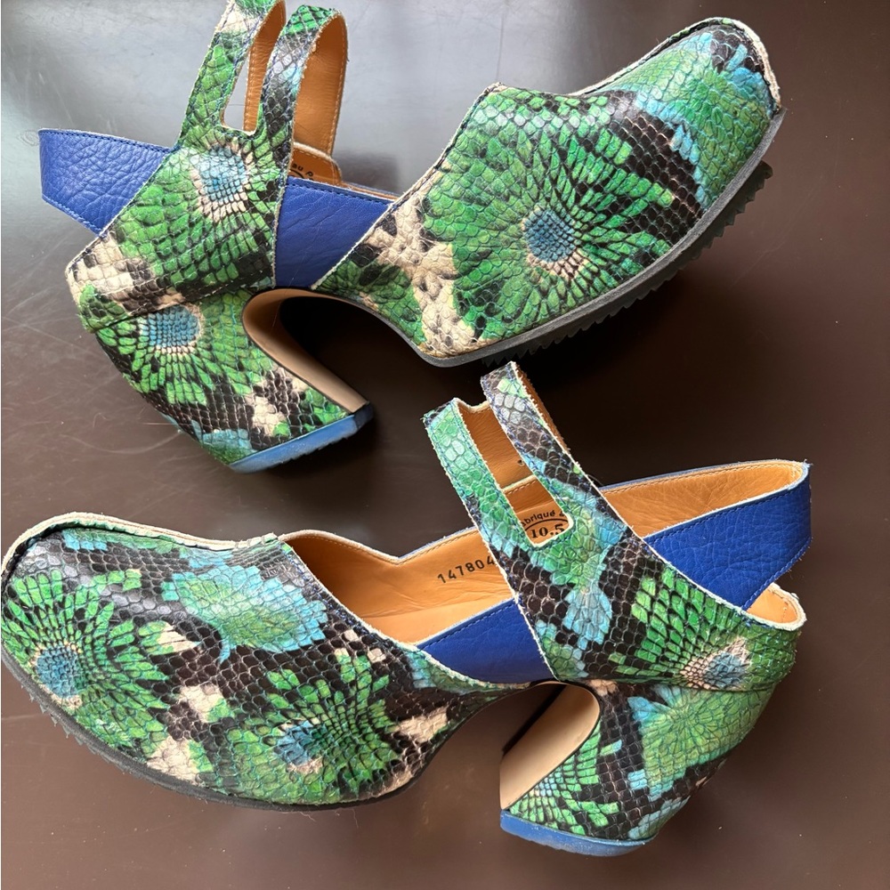 John Fluevog Green And Black Python Prepare Find … - image 3